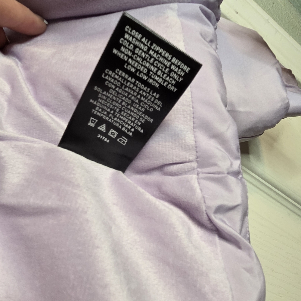 Swiss+Tech Girls Lavender Puffer Jacket Lg Hooded Fleece Lined Water Resistant - Picture 6 of 9